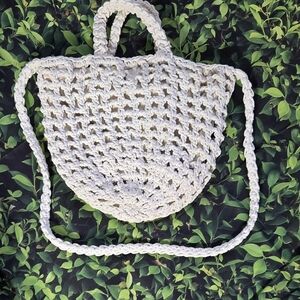 Madewell Cream Crochet Tote Bag